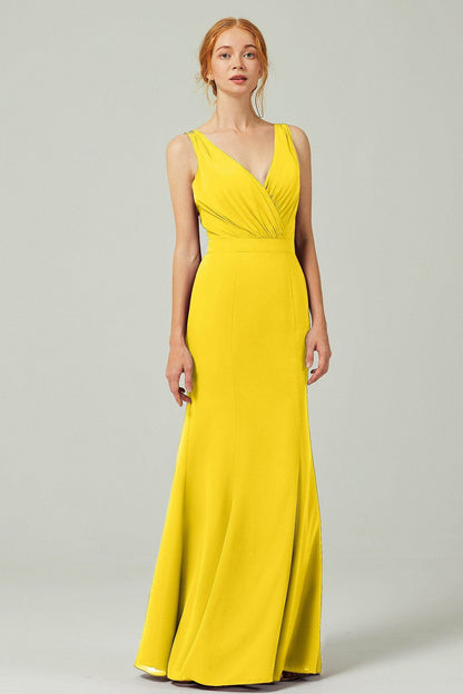 Sheath-Column Floor Length Chiffon Bridesmaid Dress CB0291