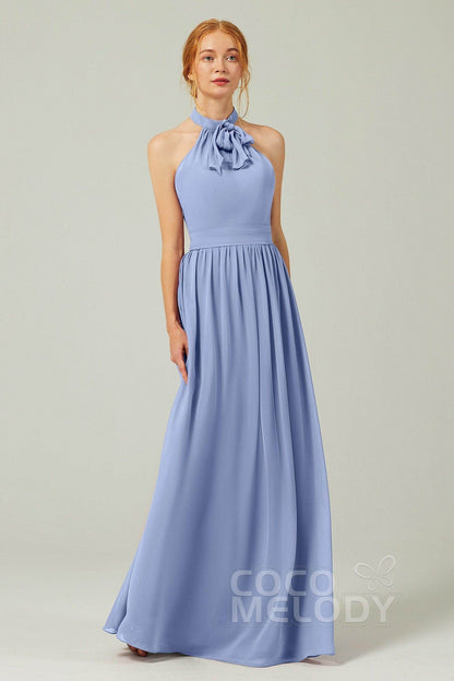 A-Line Floor Length Chiffon Bridesmaid Dress CB0295