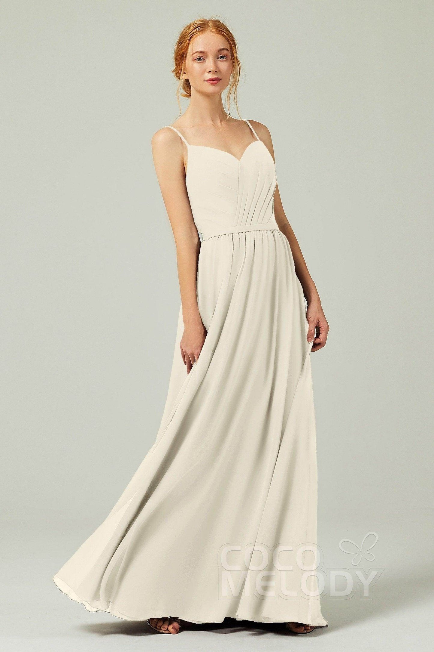 A-Line Floor Length Chiffon Bridesmaid Dress CB0296