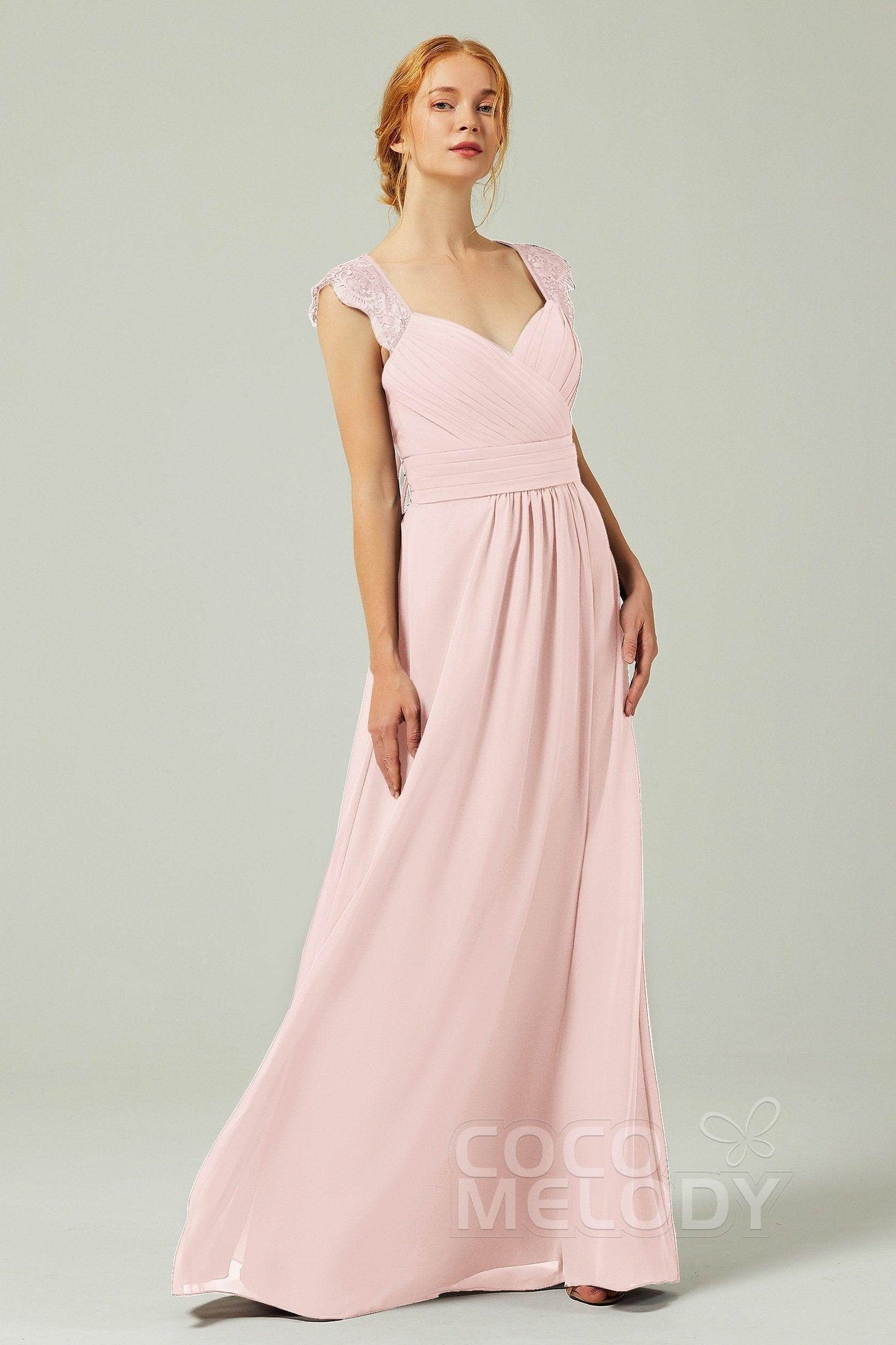 A-Line Floor Length Chiffon Bridesmaid Dress Formal Dresses CB0298