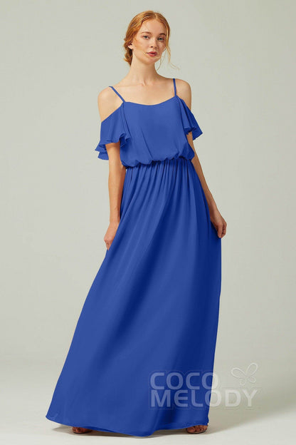 A-Line Floor Length Chiffon Bridesmaid Dress CB0300