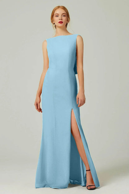 Sheath-Column Sweep-Brush Chiffon Bridesmaid Dress Formal Dresses CB0310