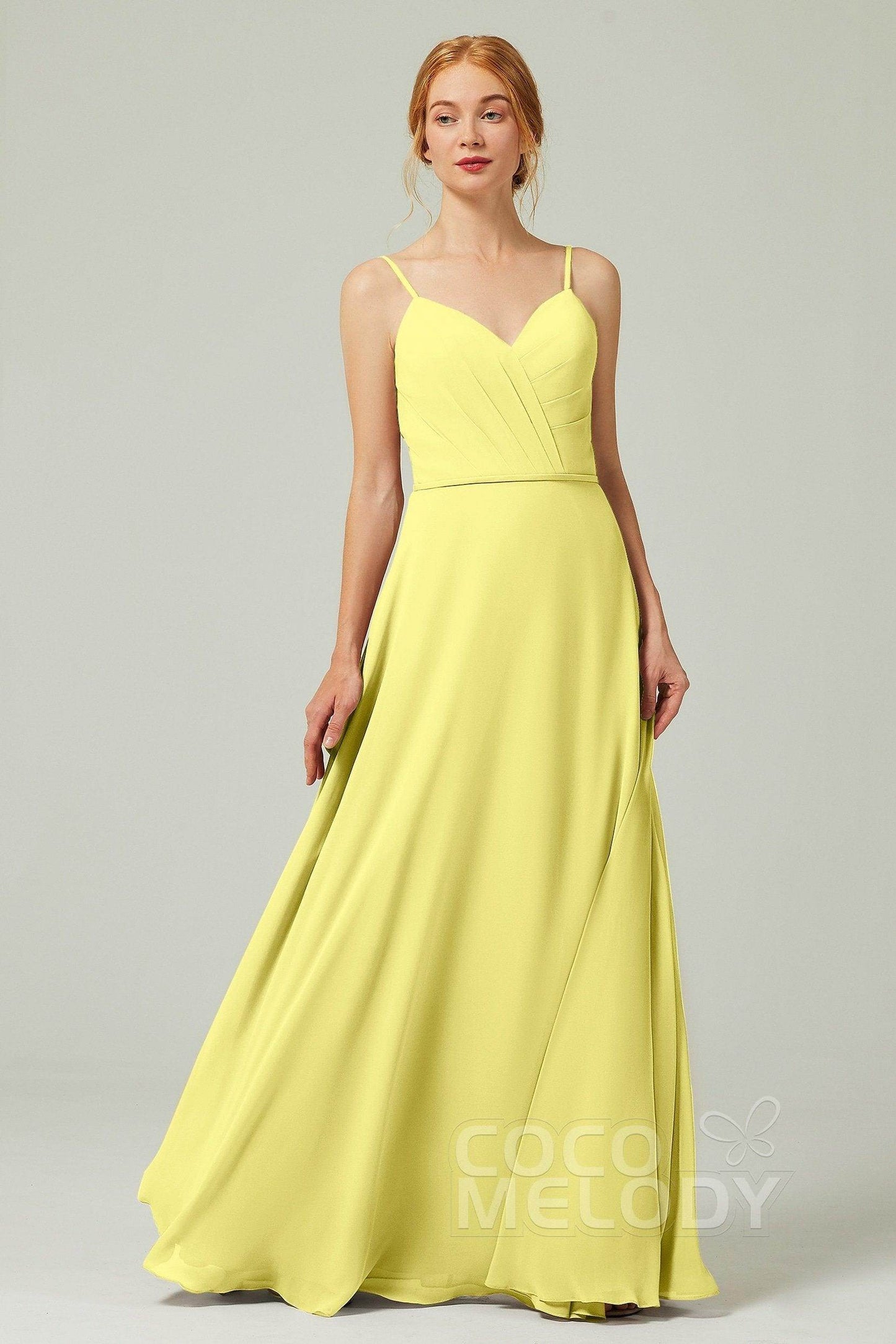 A-Line Floor Length Chiffon Bridesmaid Dress CB0312