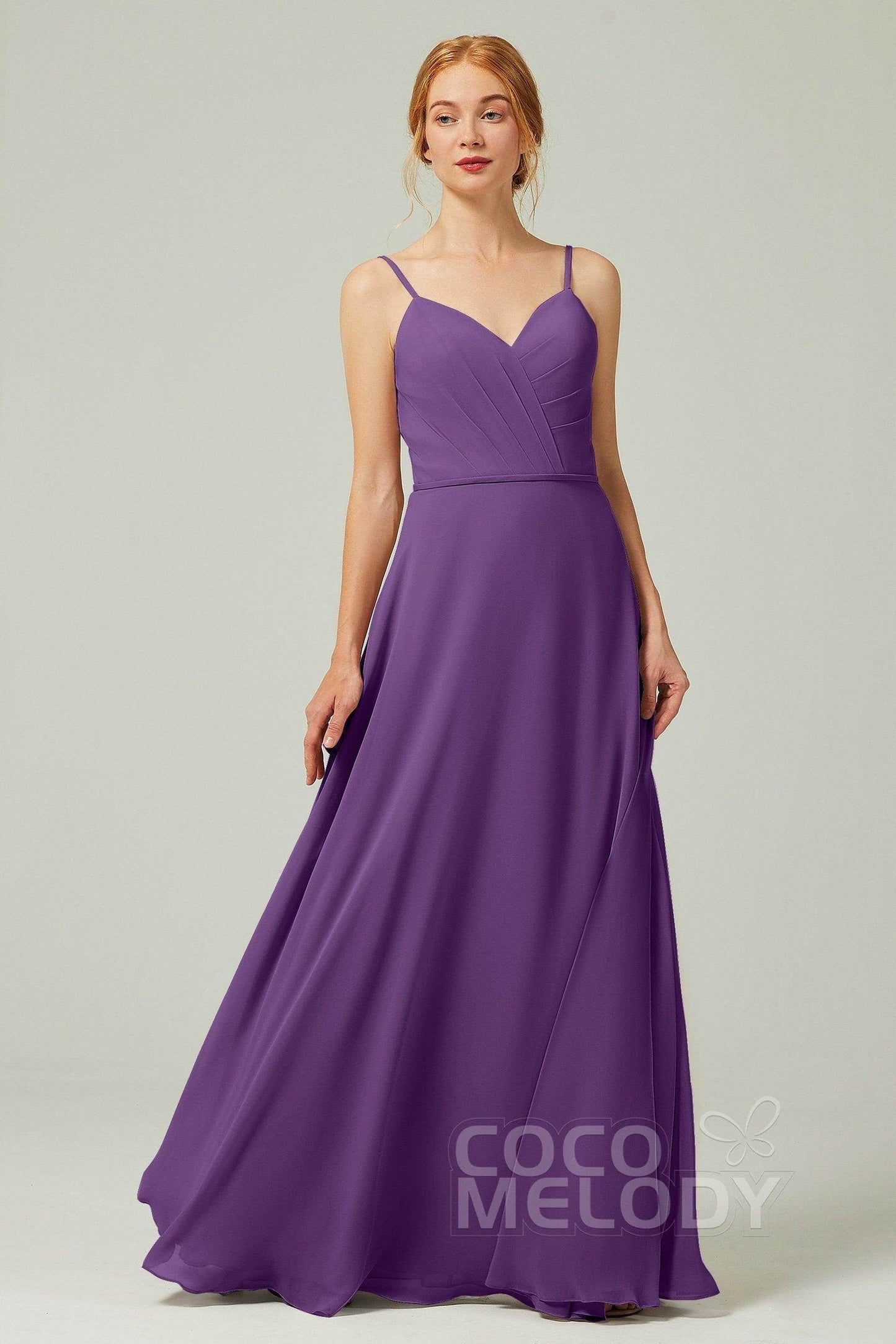 A-Line Floor Length Chiffon Bridesmaid Dress CB0312