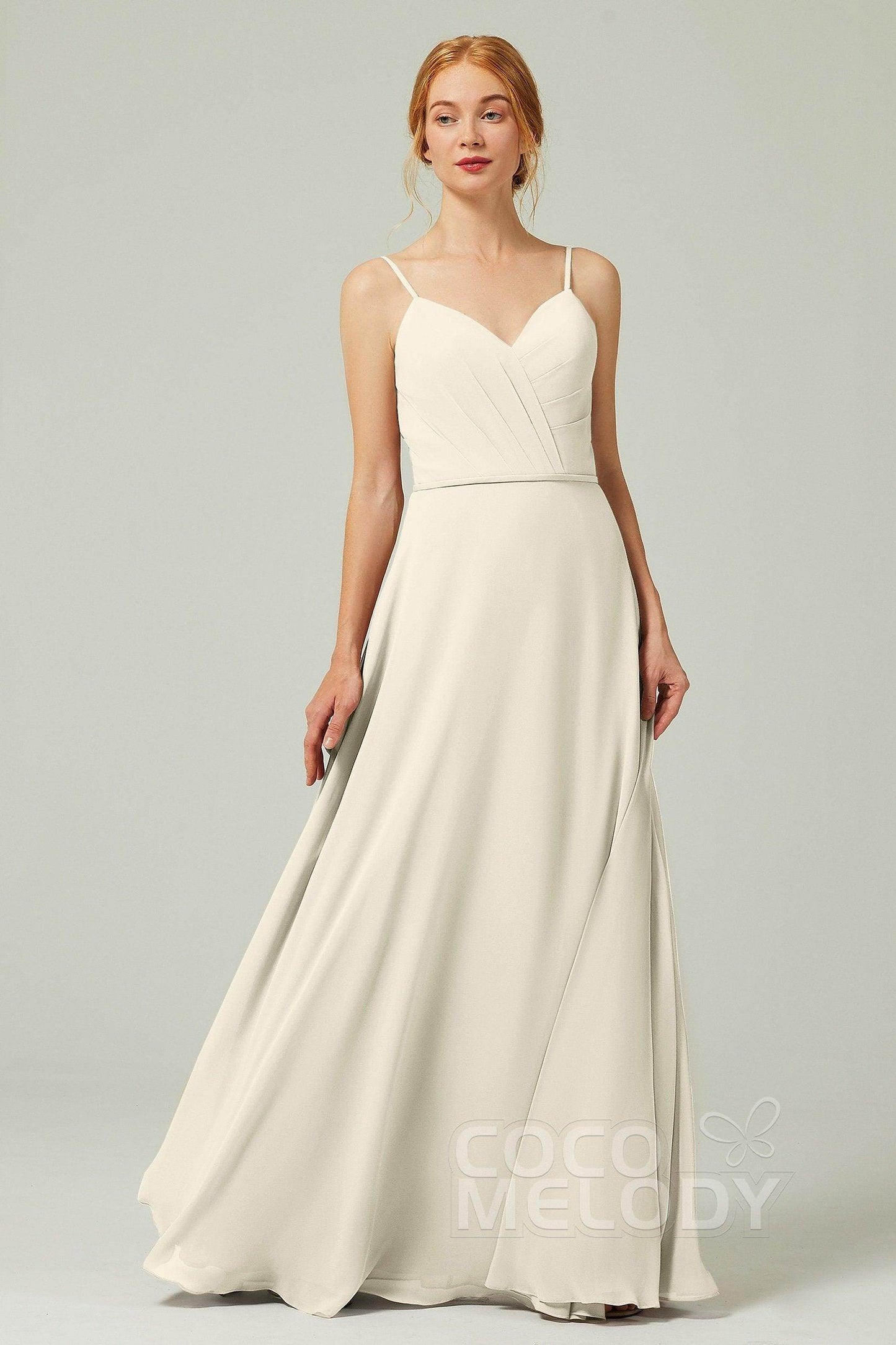 A-Line Floor Length Chiffon Bridesmaid Dress CB0312