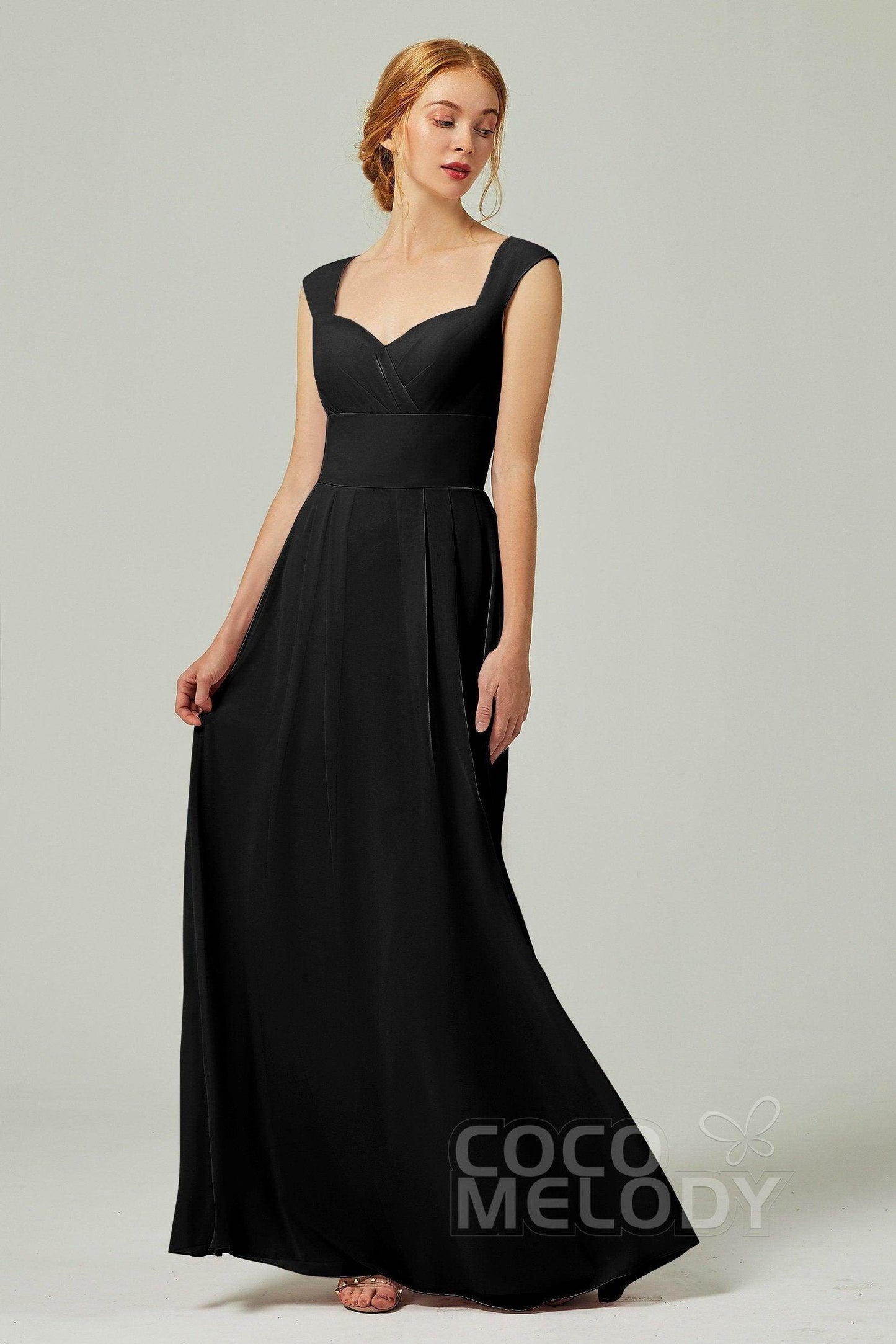 A-Line Floor Length Chiffon Bridesmaid Dress CB0315