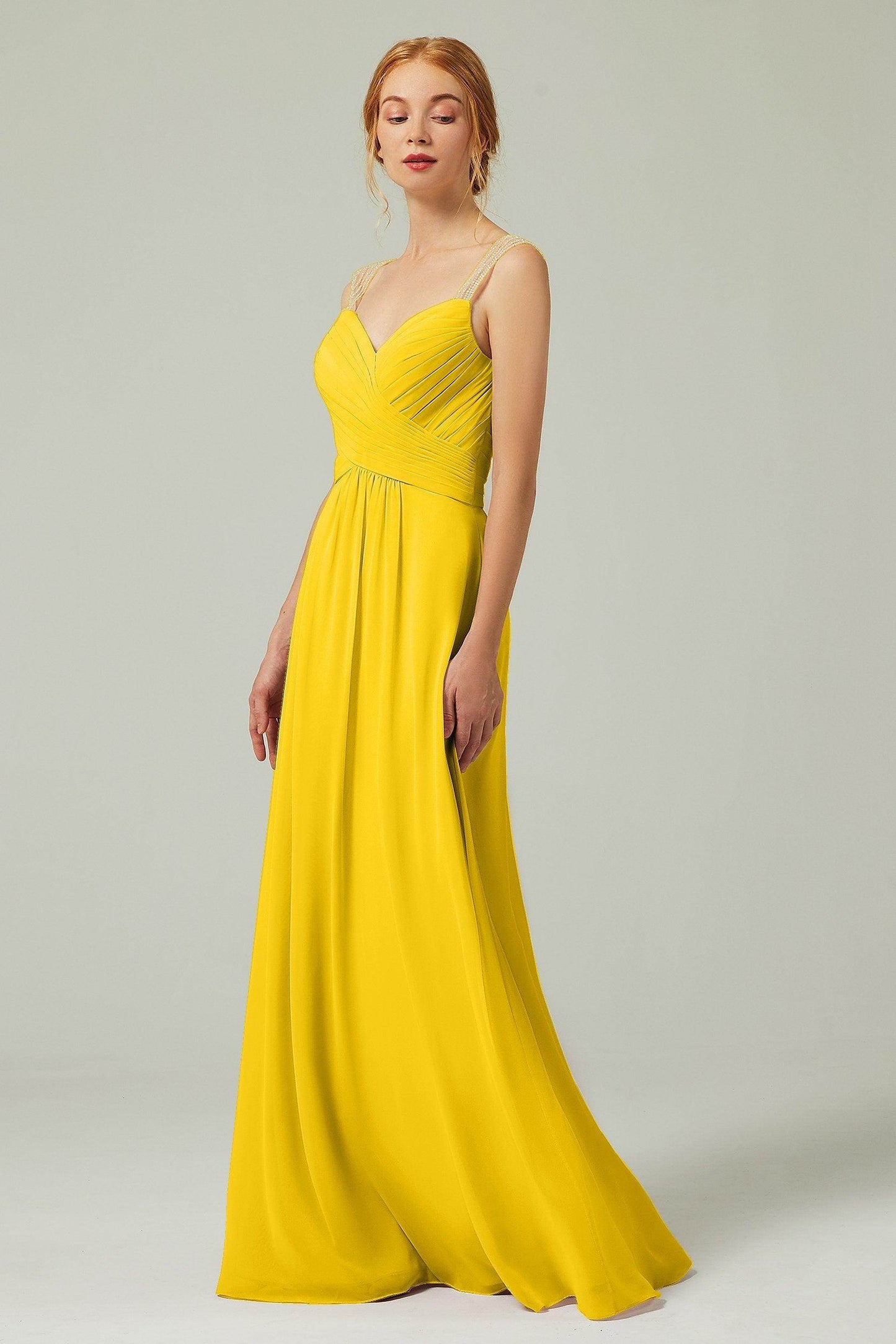 A-Line Floor Length Chiffon Bridesmaid Dress CB0316