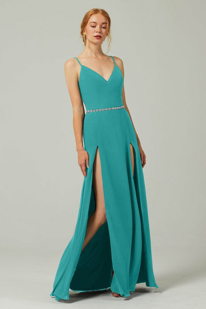 A-Line Floor Length Chiffon Bridesmaid Dress CB0321