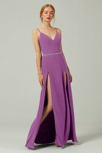 A-Line Floor Length Chiffon Bridesmaid Dress CB0321