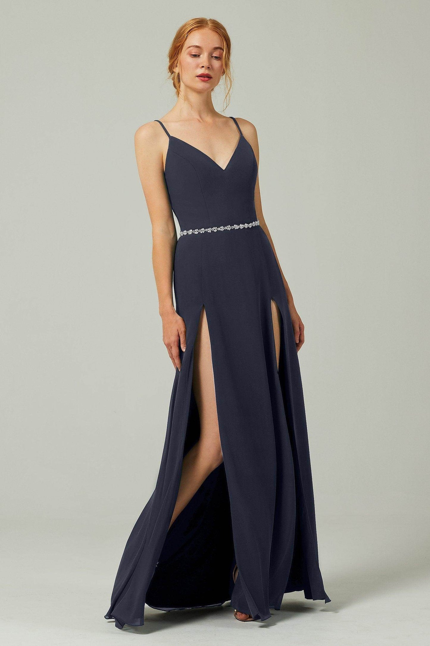 A-Line Floor Length Chiffon Bridesmaid Dress CB0321
