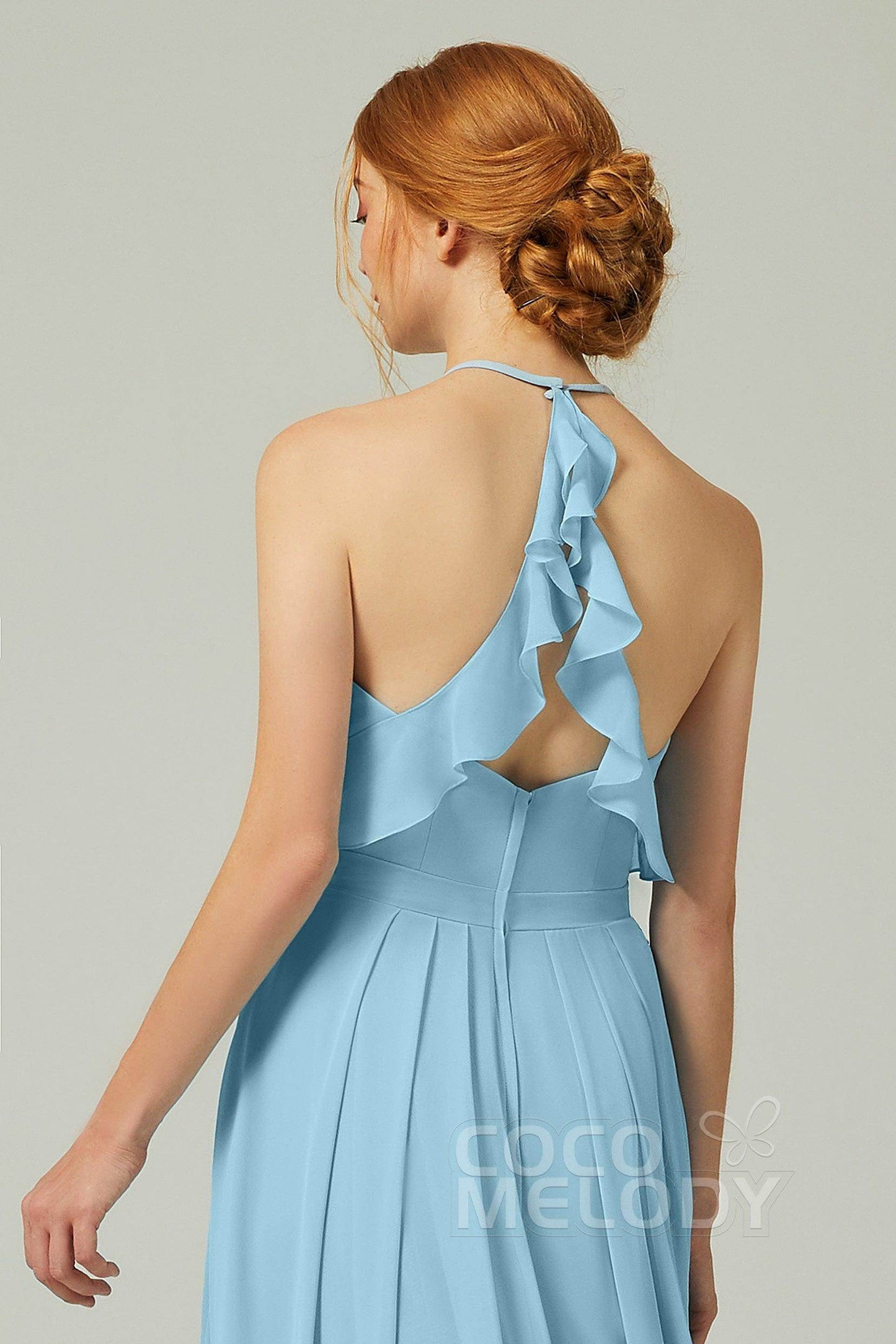 A-Line Floor Length Chiffon Bridesmaid Dress CB0328