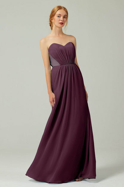 Sheath-Column Floor Length Chiffon Bridesmaid Dress CB0330