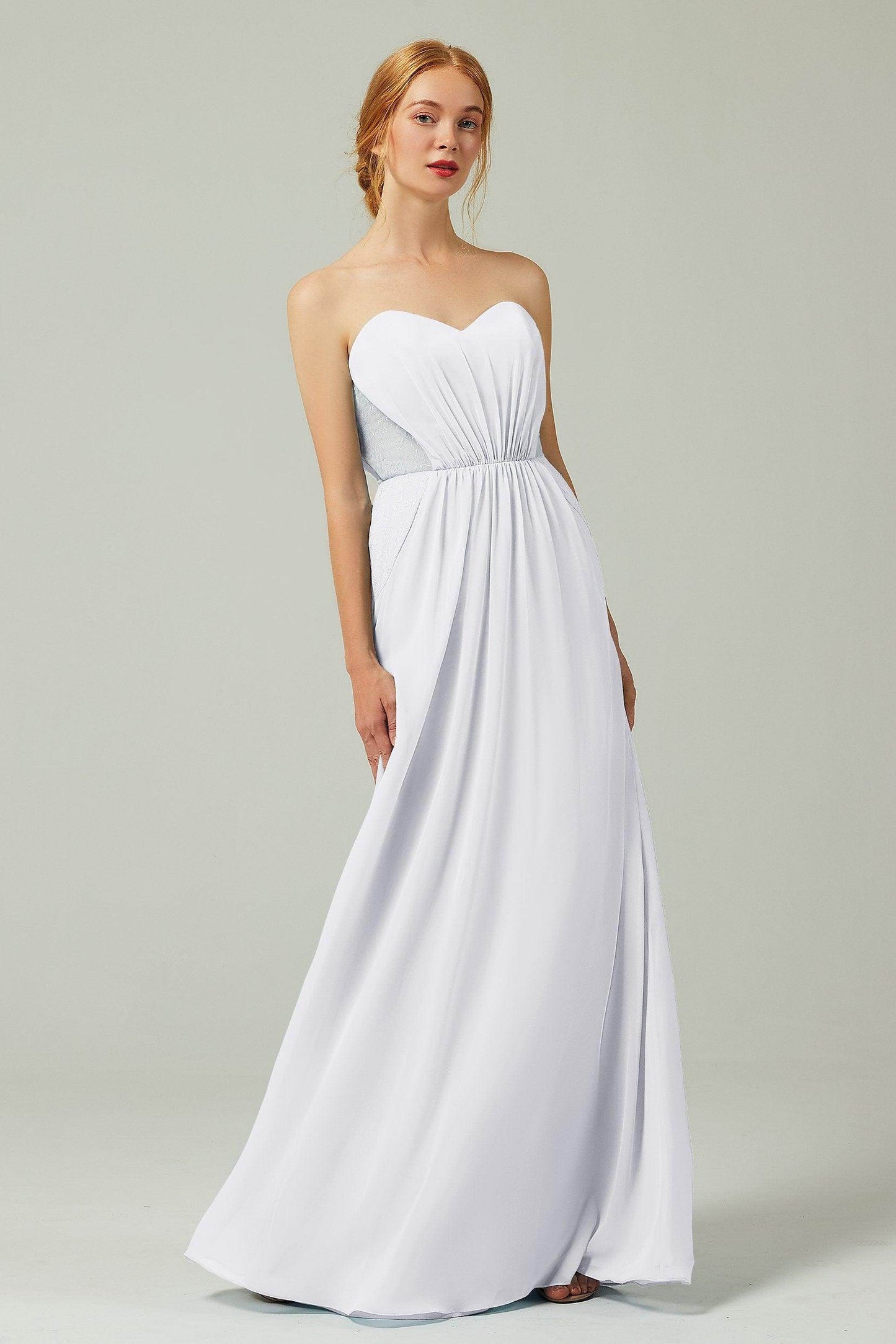 Sheath-Column Floor Length Chiffon Bridesmaid Dress CB0330