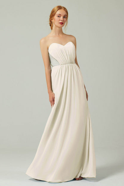 Sheath-Column Floor Length Chiffon Bridesmaid Dress CB0330