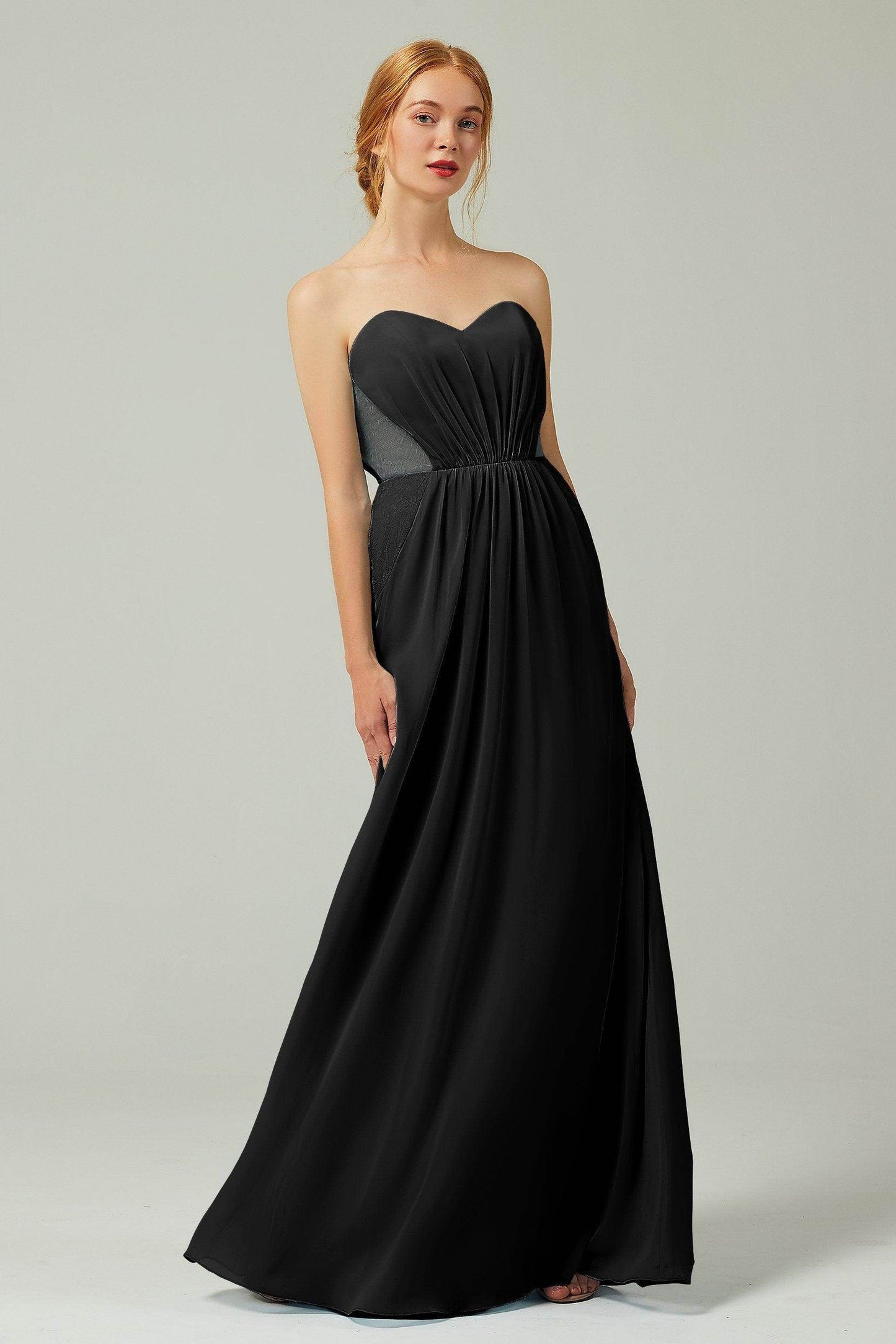 Sheath-Column Floor Length Chiffon Bridesmaid Dress CB0330