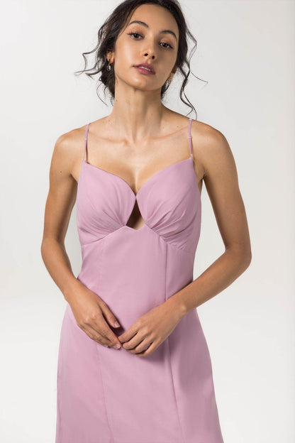 Sheath-Column Floor Length Chiffon Bridesmaid Dress CB0556