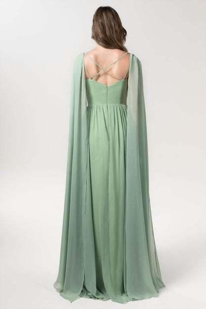A-Line Floor Length Chiffon Bridesmaid Dress Formal Dresses CB0565