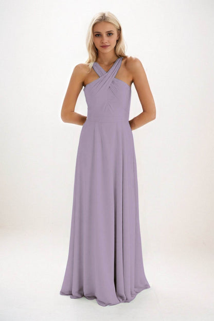 A-Line Maxi Chiffon Bridesmaid Dress CB0824