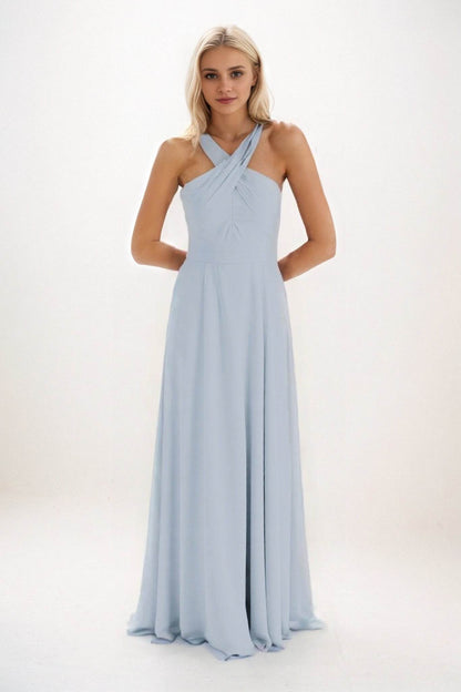 A-Line Maxi Chiffon Bridesmaid Dress CB0824
