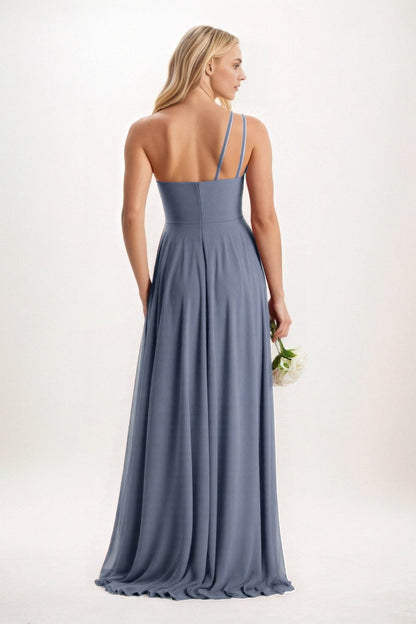 A-Line Maxi Chiffon Bridesmaid Dress CB0858