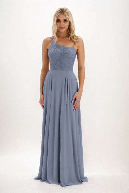 A-Line Maxi Chiffon Bridesmaid Dress CB0858