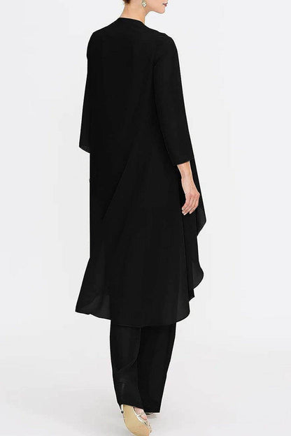 Three-Piece Floor Length Chiffon Mother Dress CM0074