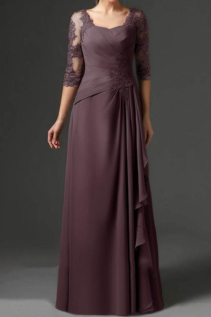 Sheath-Column Floor Length Chiffon Mother Dress CM0075