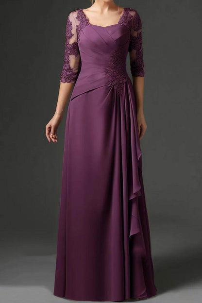 Sheath-Column Floor Length Chiffon Mother Dress CM0075