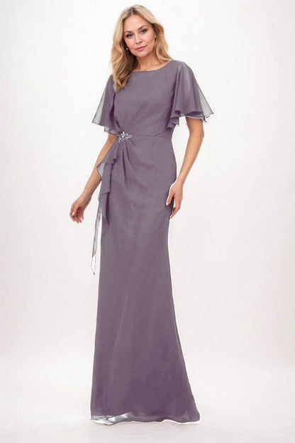 Sheath-Column Maxi Chiffon Mother Dress CM0250