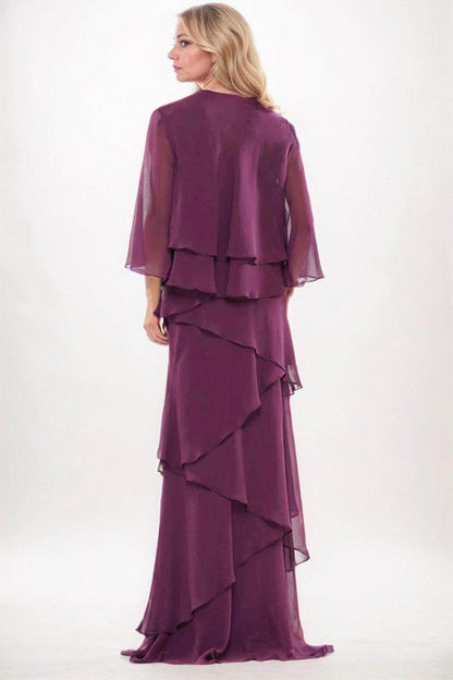Sheath-Column Maxi Chiffon Mother Dress CM0251