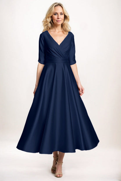 A-Line Midi Satin Mother Dress CM0261
