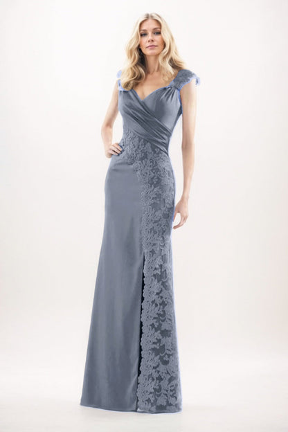 Sheath-Column Maxi Chiffon Mother Of The Bride Dress CM0275