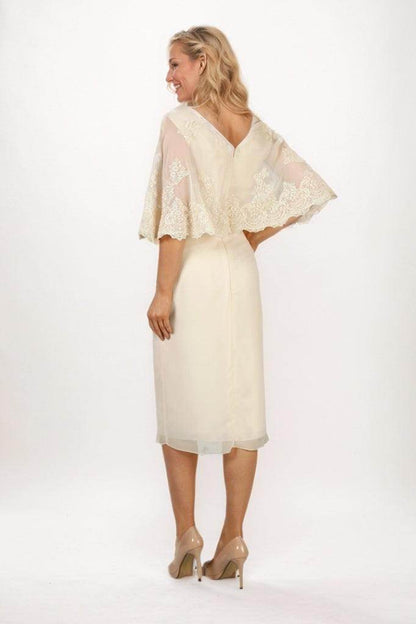Sheath-Column Midi Chiffon Mother Of The Bride Dress CM0280