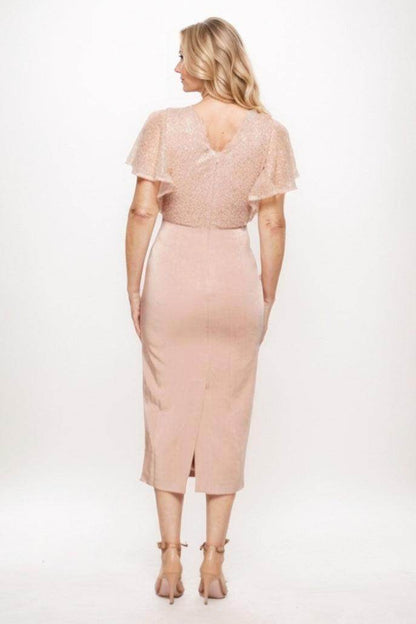 Sheath Midi Luxe Satin Mother Of The Bride Dress CM0283