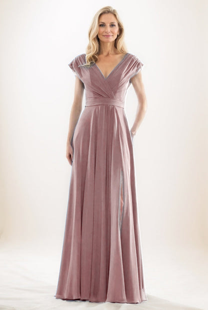 A-Line Maxi Chiffon Mother Of The Bride Dress CM0290