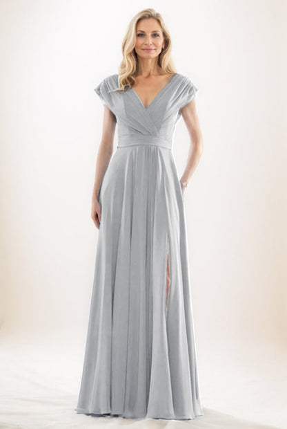 A-Line Maxi Chiffon Mother Of The Bride Dress CM0290