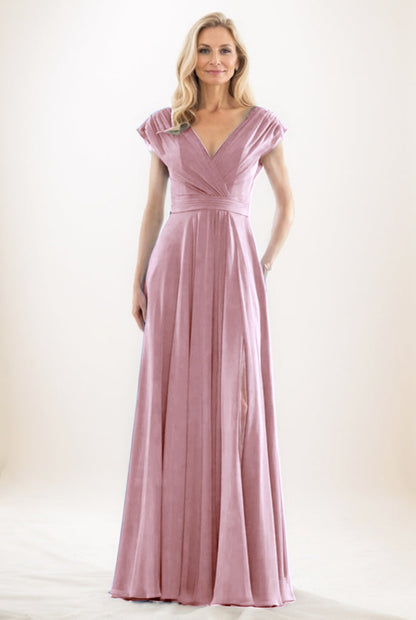 A-Line Maxi Chiffon Mother Of The Bride Dress CM0290