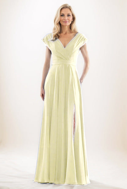 A-Line Maxi Chiffon Mother Of The Bride Dress CM0290