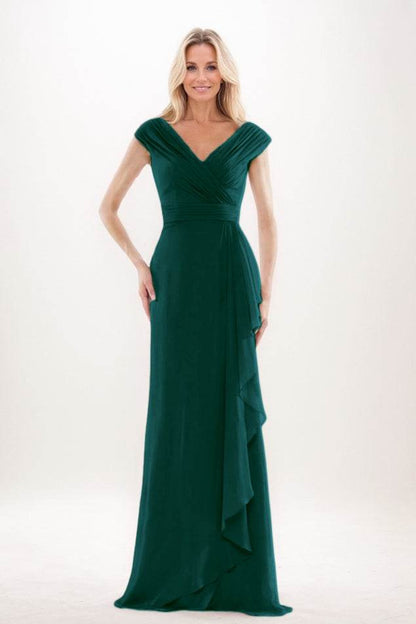 Sheath-Column Maxi Chiffon Mother Of The Bride Dress CM0312