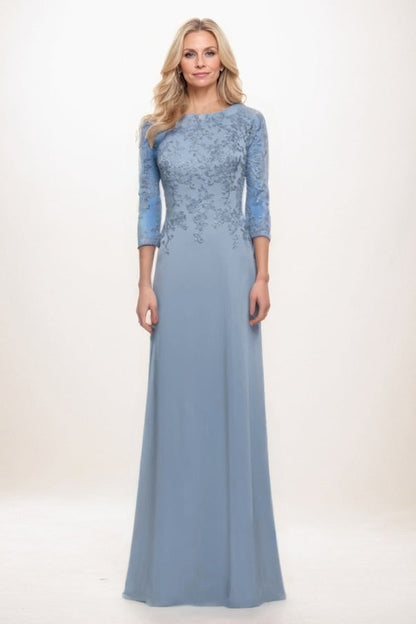 A-Line Maxi Chiffon Mother Of The Bride Dress CM0313