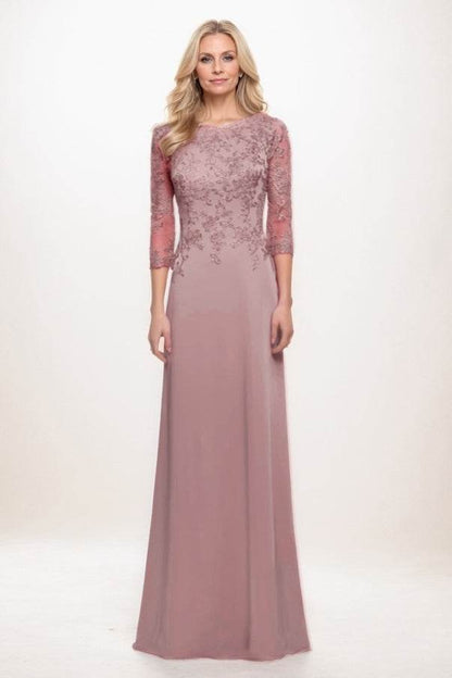 A-Line Maxi Chiffon Mother Of The Bride Dress CM0313