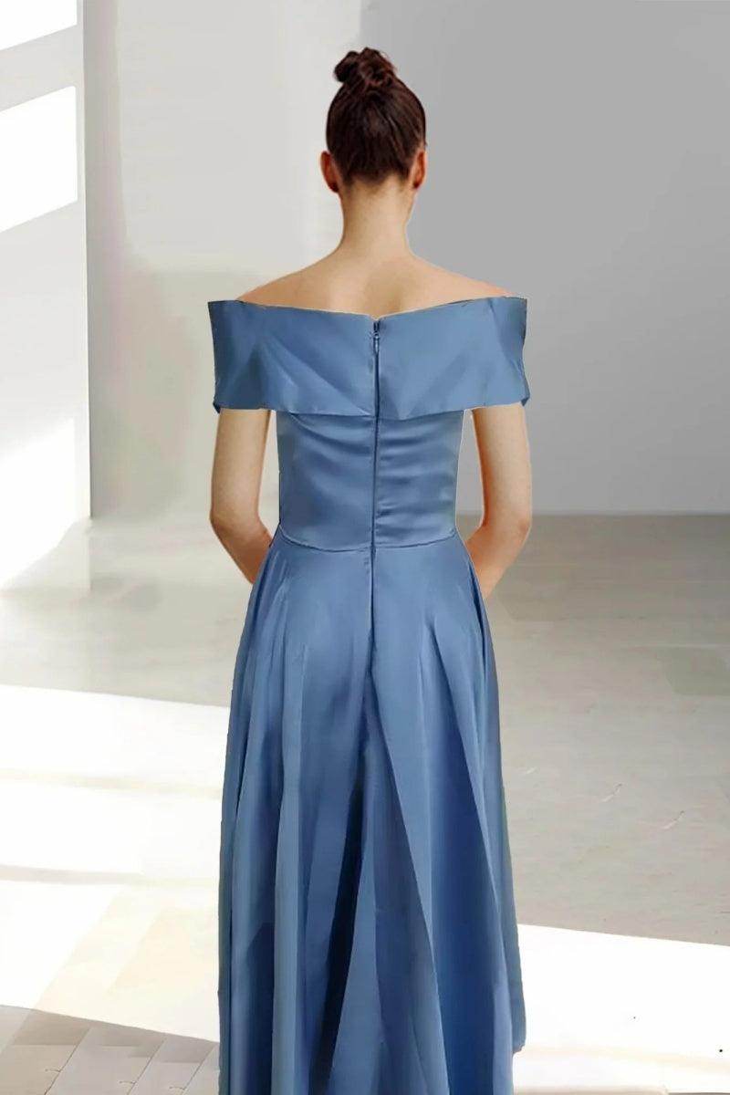 Off The Shoulder Sleeveless Ankle Length Mother Dresses CM0332