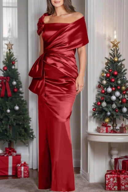 Off The Shoulder Floor Length Mother Of The Bride Dresses CM0336