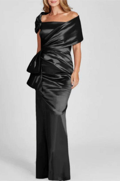 Off The Shoulder Floor Length Mother Of The Bride Dresses CM0336