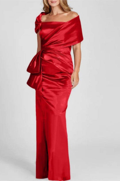 Off The Shoulder Floor Length Mother Of The Bride Dresses CM0336