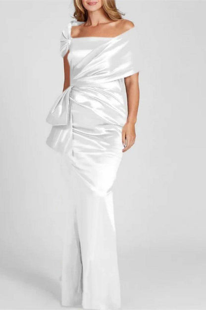 Off The Shoulder Floor Length Mother Of The Bride Dresses CM0336