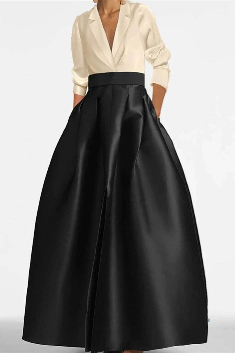 A Line Jewel Neck Long Sleeves Sequin Mother Dresses CM0342