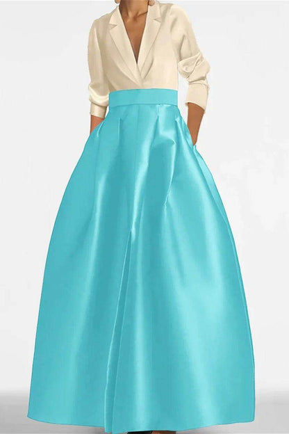 A Line Jewel Neck Long Sleeves Sequin Mother Dresses CM0342