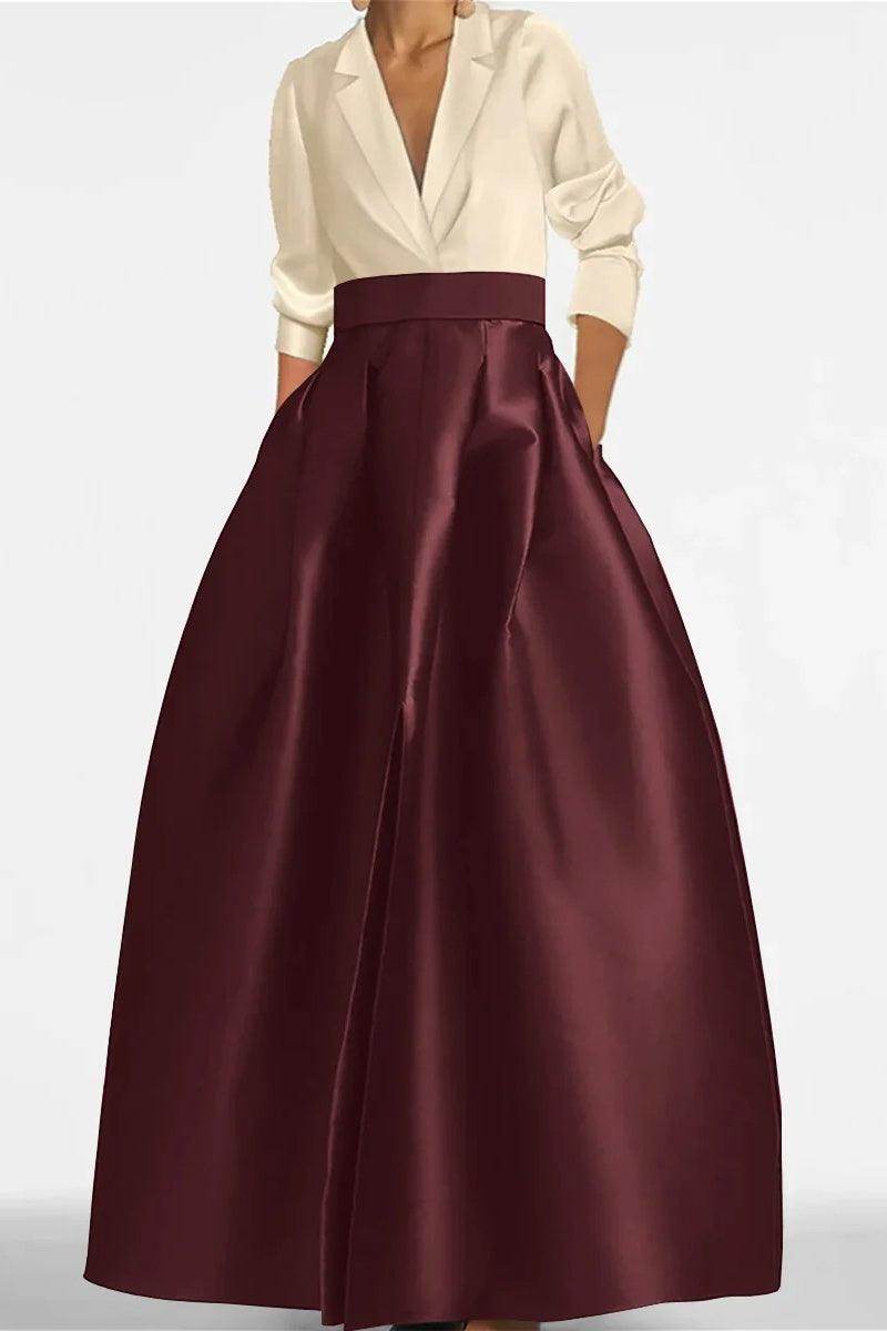 A Line Jewel Neck Long Sleeves Sequin Mother Dresses CM0342