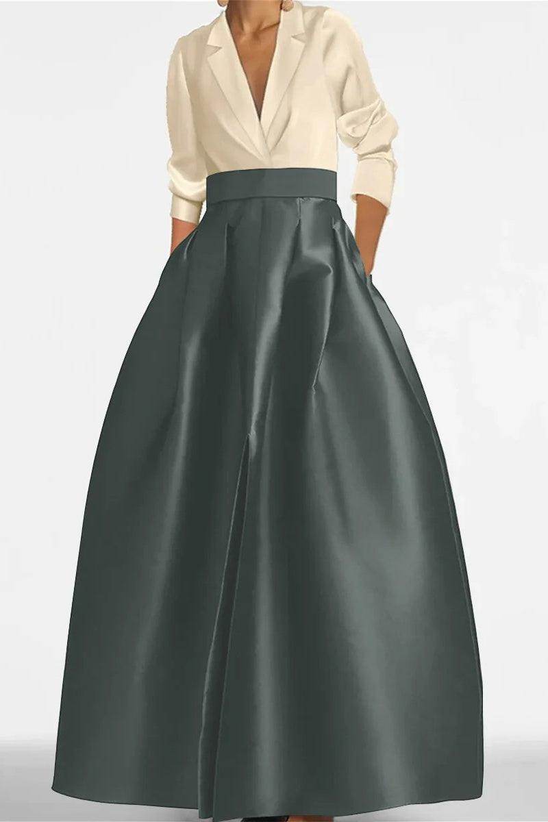 A Line Jewel Neck Long Sleeves Sequin Mother Dresses CM0342